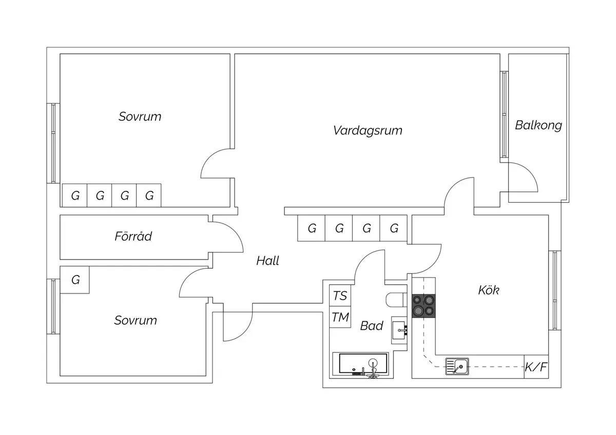 Planritning för Tvillingarnas gata 310