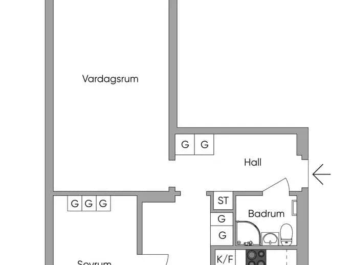 Planritning för Järnvägsgatan 11A