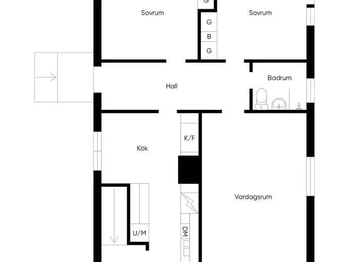Floor plan for Vikingvägen 26