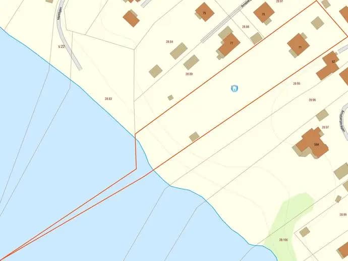 Planritning för Amsbergsvägen 71