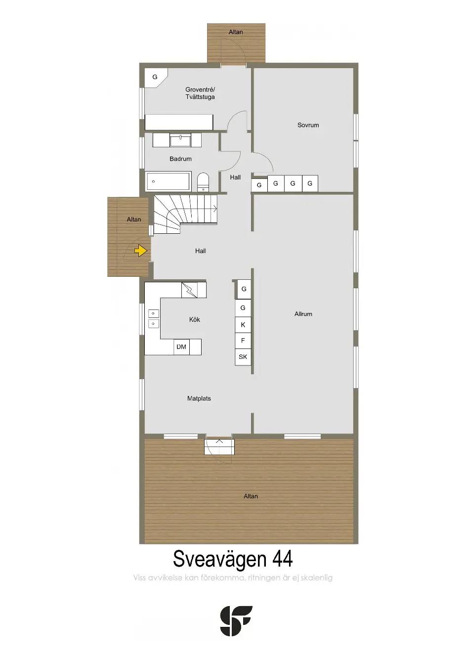 Floor plan for Sveavägen 44
