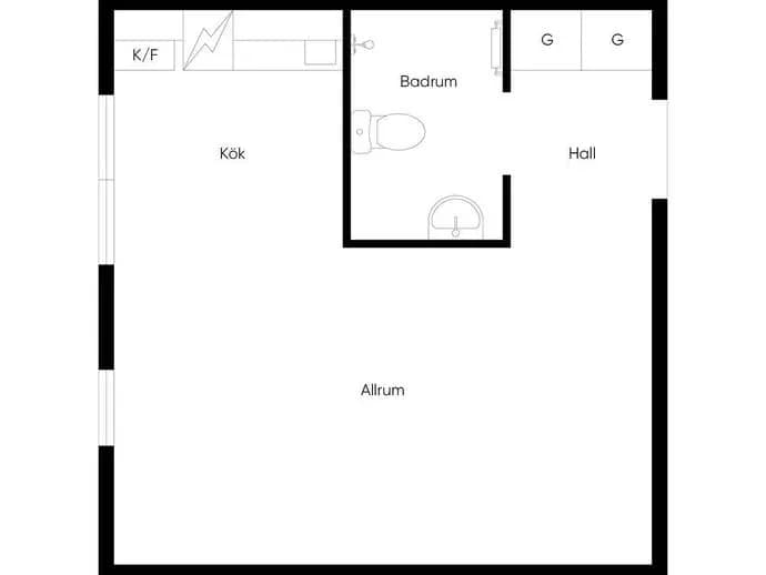 Floor plan for Timmermansgatan 6