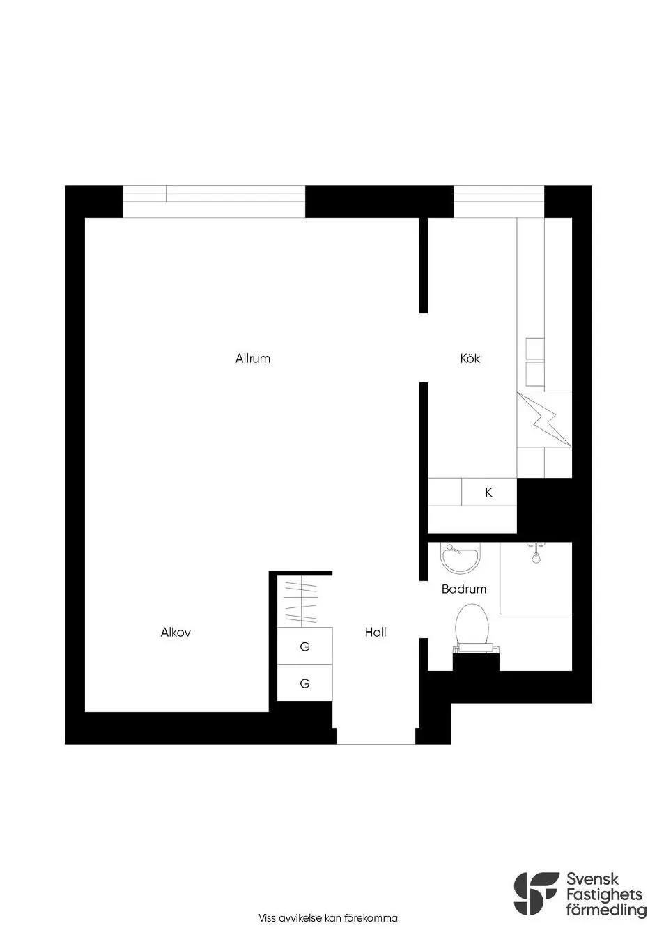 Planritning för Skultunavägen 16b