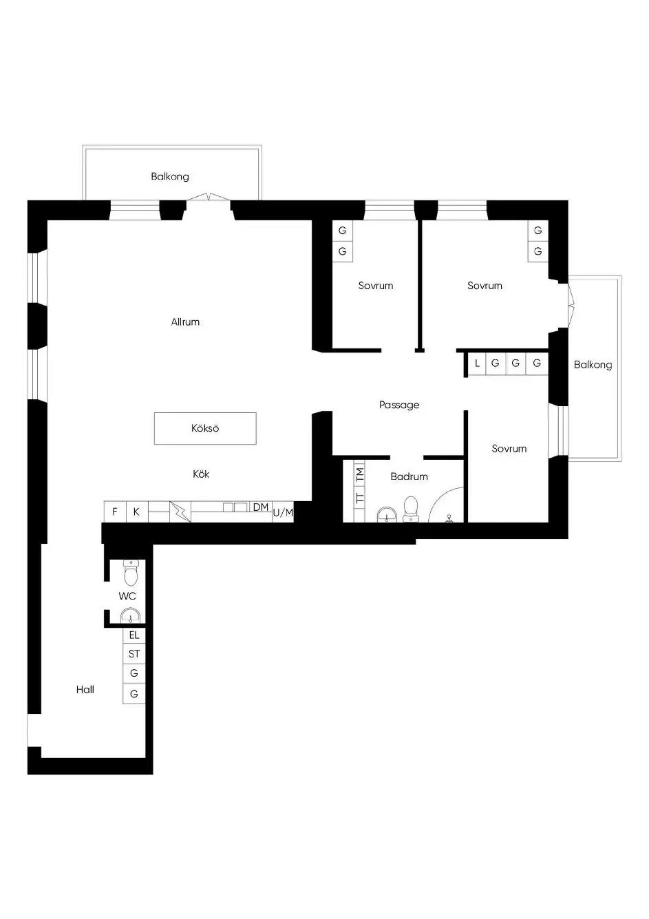 Floor plan for Lagercrantz Plats 7A