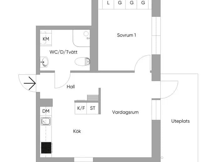 Planritning för Kvarnbygatan 37