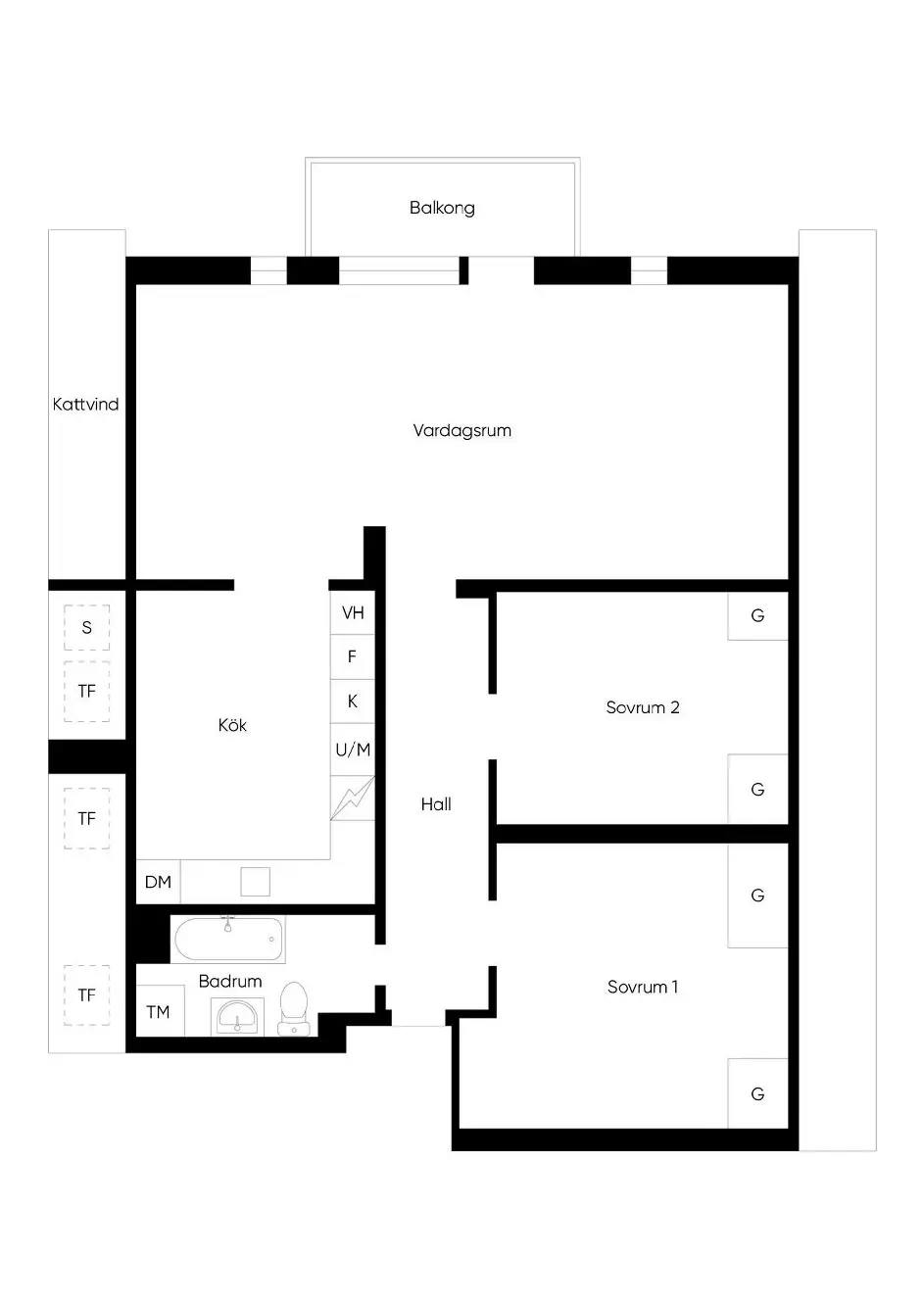 Floor plan for Vårdkasevägen 37