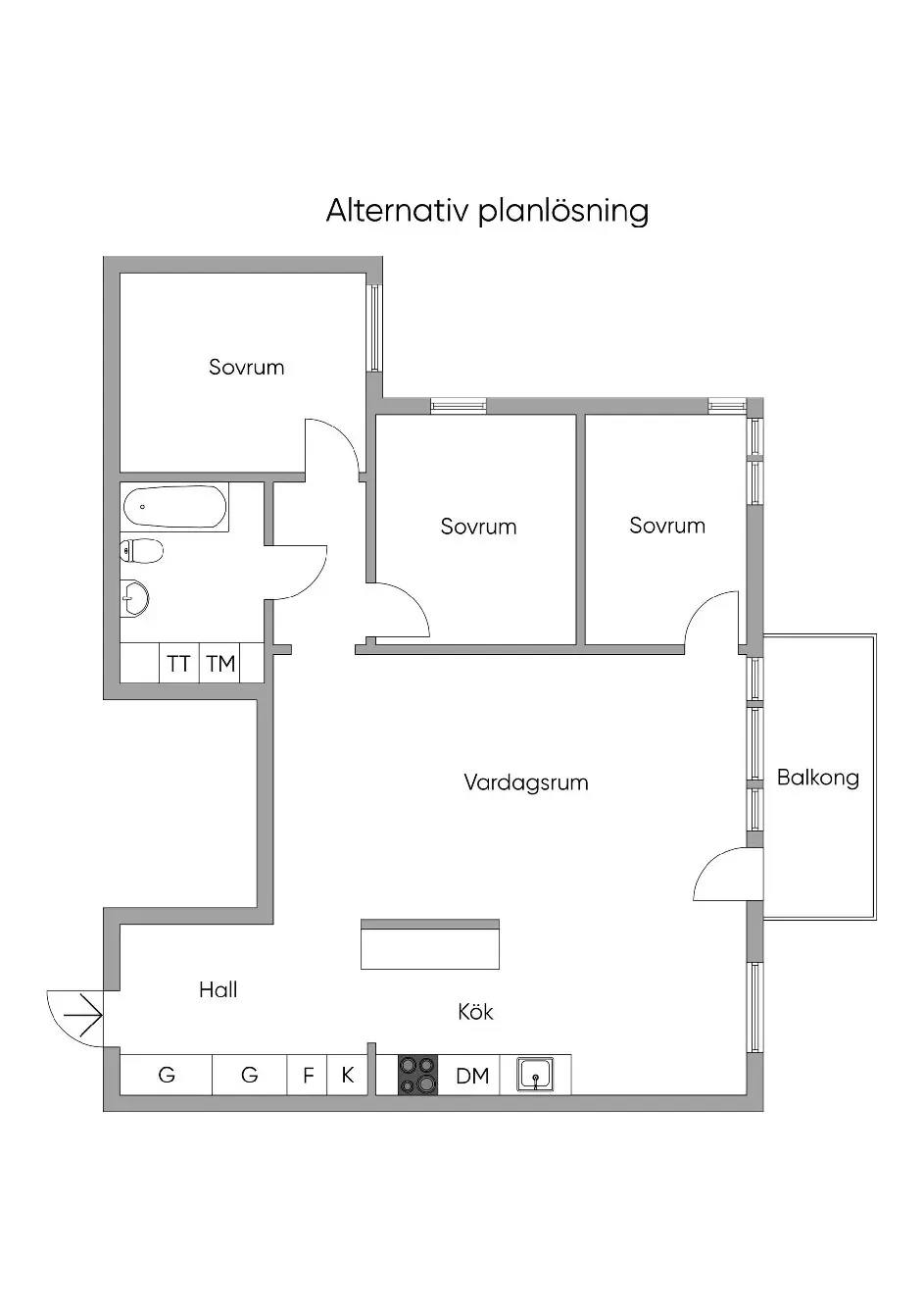 Floor plan for Boktryckarvägen 8