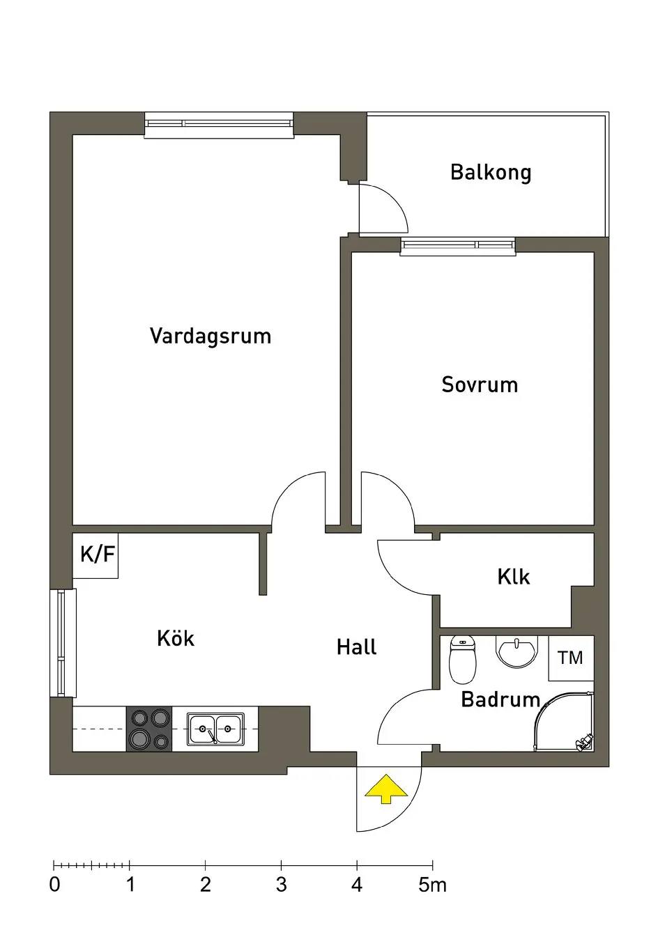 Planritning för Gröndalsvägen 1