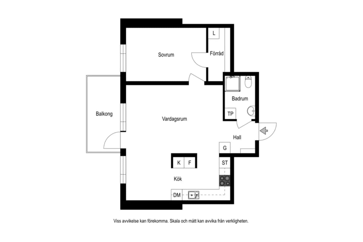 Planritning för Mariehemsvägen 154