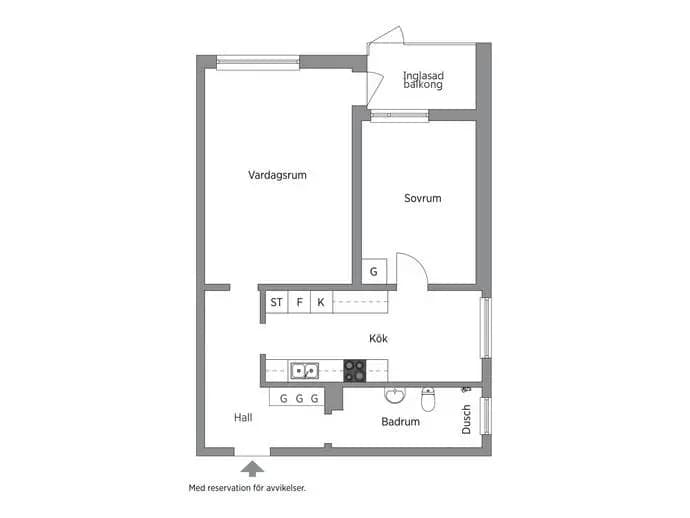 Planritning för Nyckelgatan 42