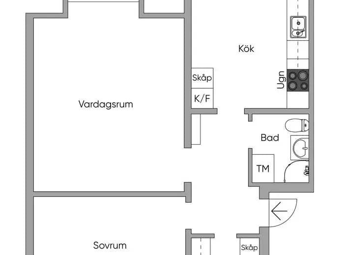 Planritning för Norra Esplanaden 17