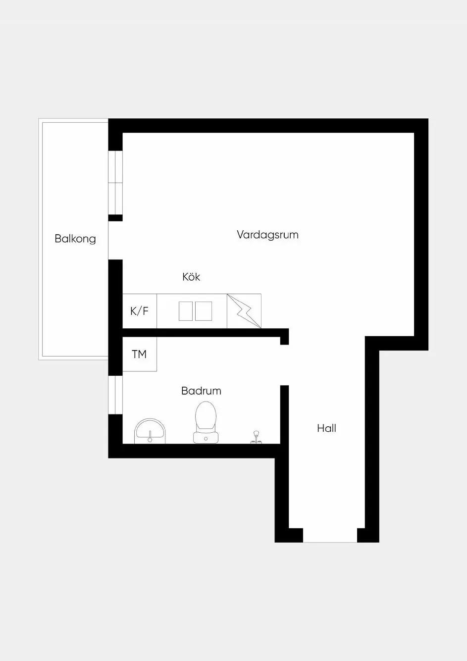 Floor plan for Mellangatan 20A