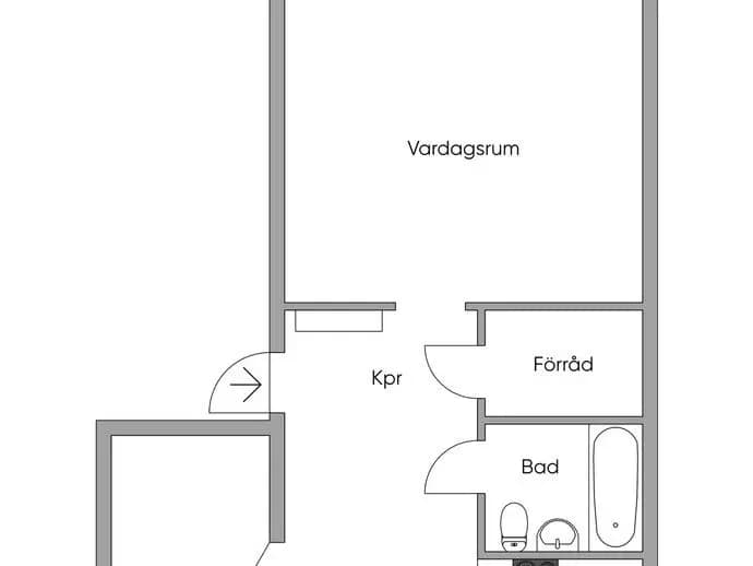 Planritning för Mörtviksvägen 66B