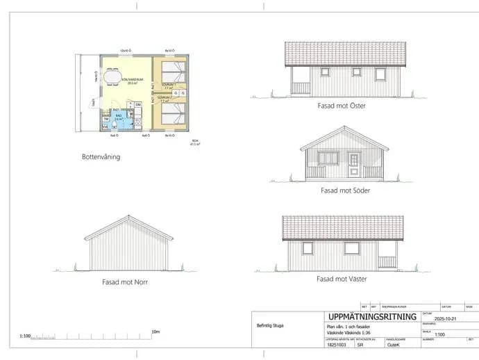 Planritning för Väskinde Dalaskog 233