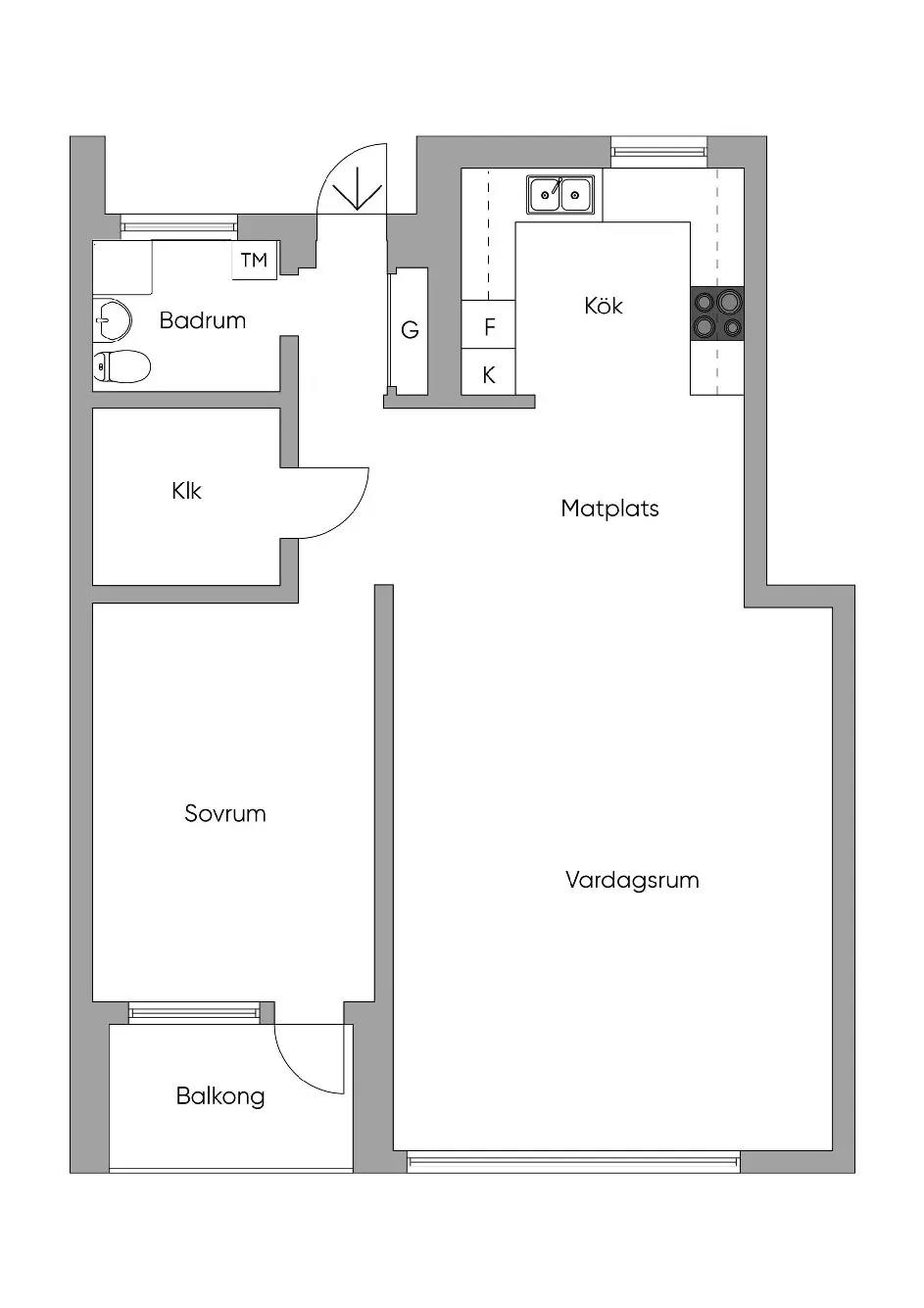 Planritning för Loftvägen 10