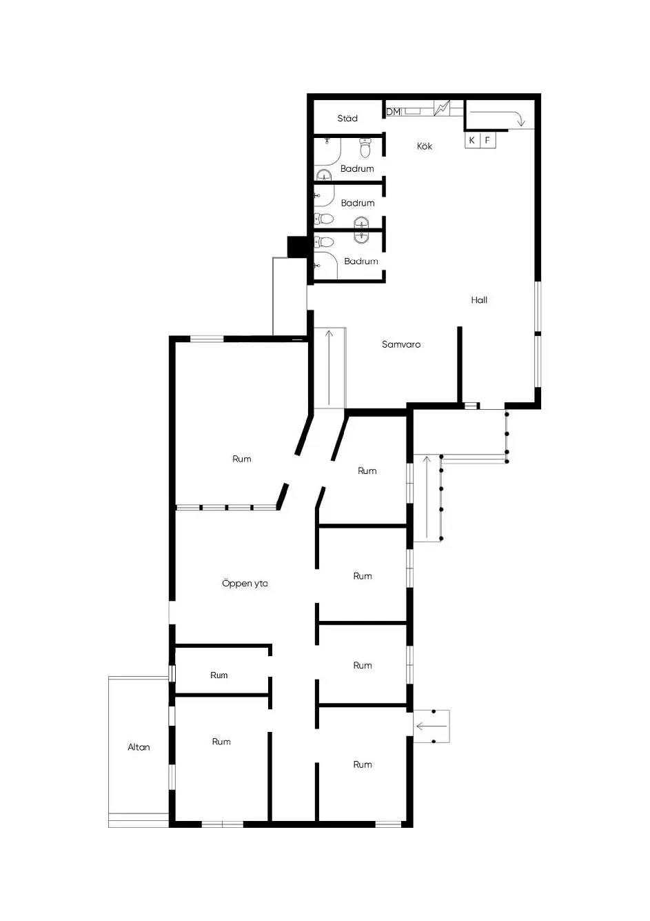 Planritning för Frejavägen 9