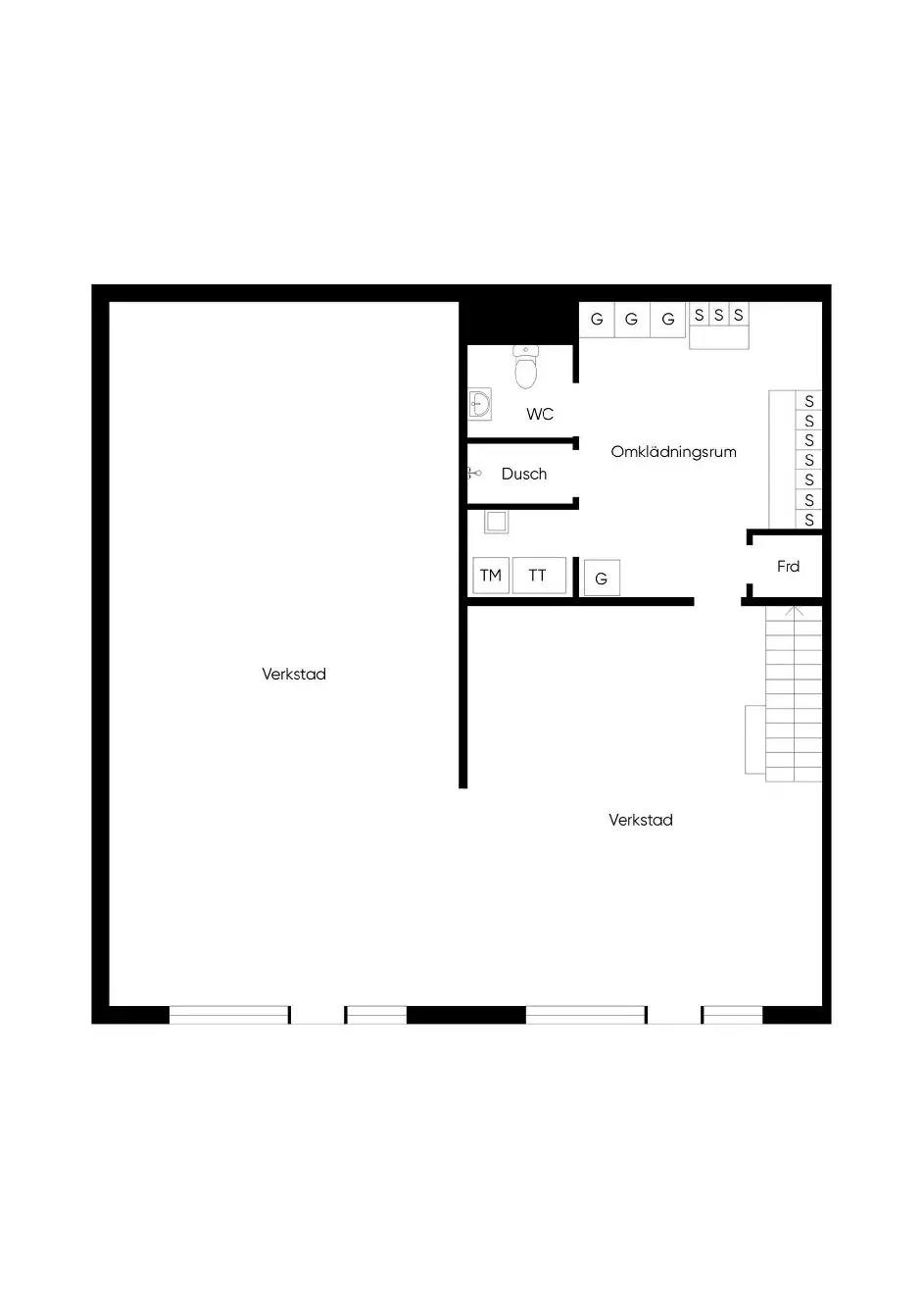 Floor plan for Spinnvägen 13G och 13H
