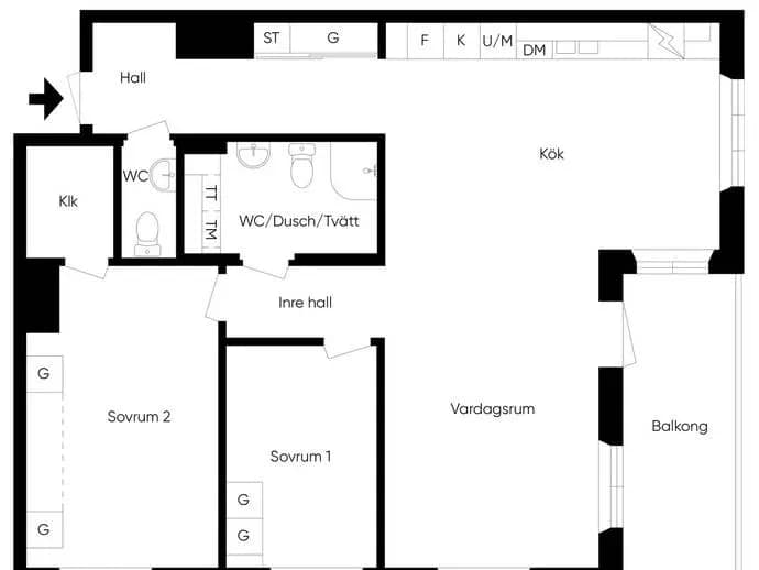 Floor plan for Kungsgatan 57