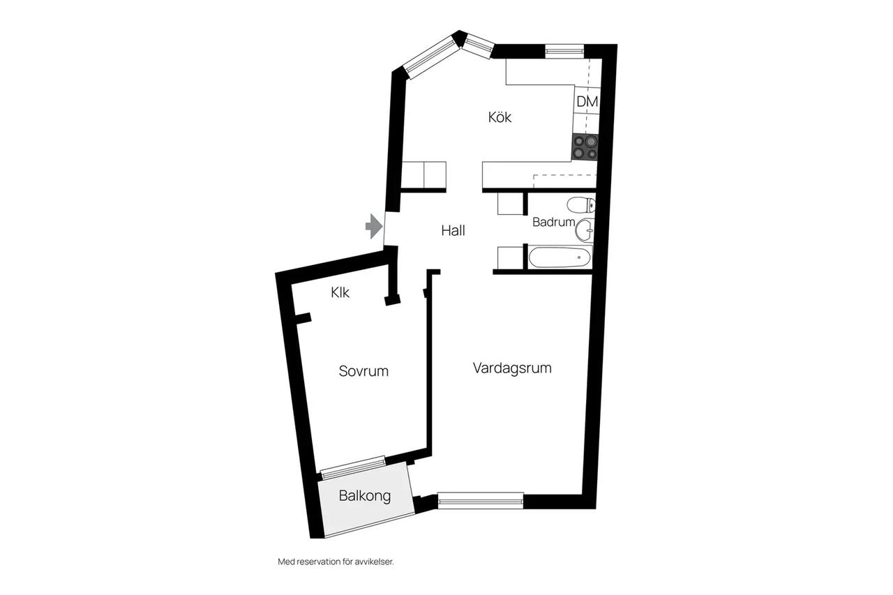 Floor plan for Narvavägen 43