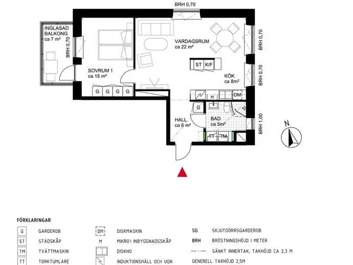 Floor plan for Palmträgatan 10