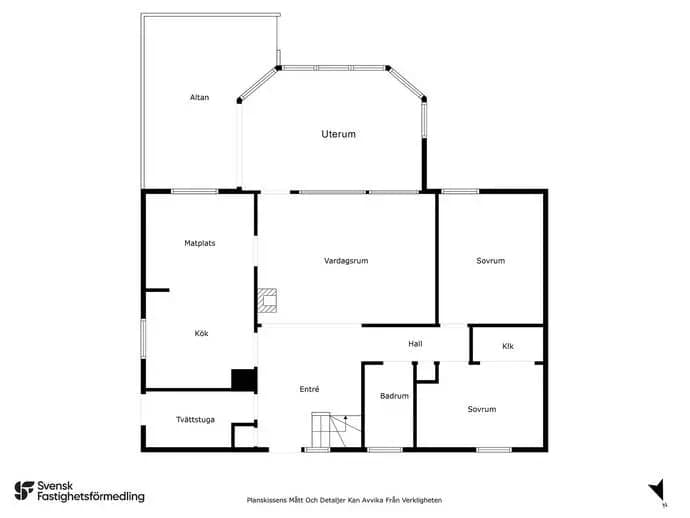 Floor plan for Kräftvägen 4