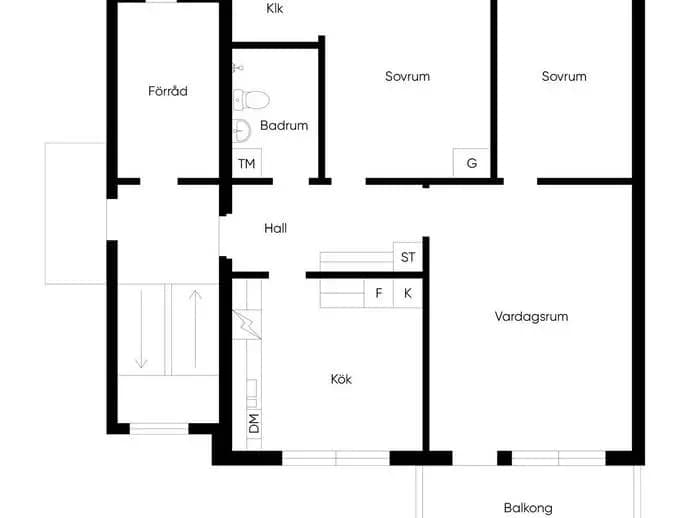Planritning för Innerbyvägen 7A