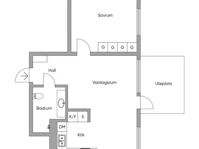 Floor plan for Folkparken 4