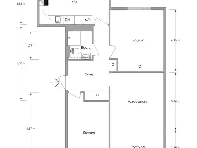 Floor plan for Heimdallsvägen 25