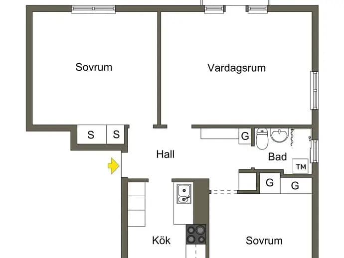 Planritning för Grådavägen 42