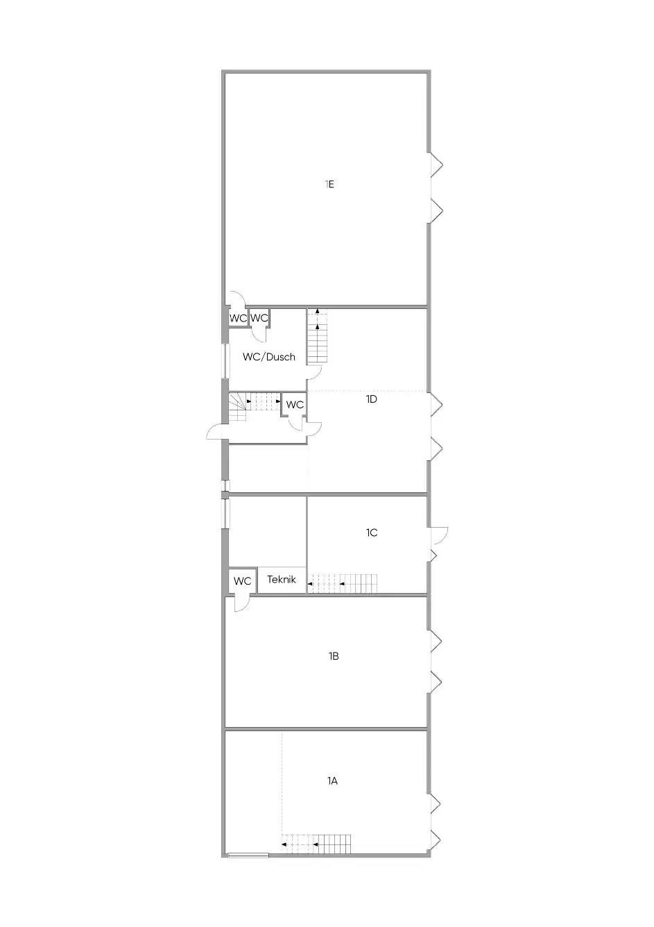 Planritning för Klinkergatan 1C