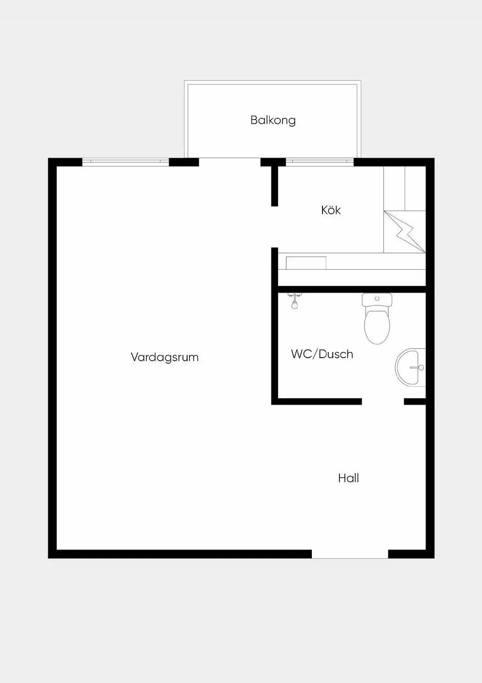 Floor plan for Wilhelm Thams väg 4