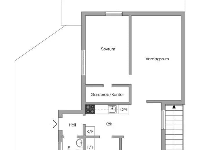 Planritning för Korsmyravägen 5