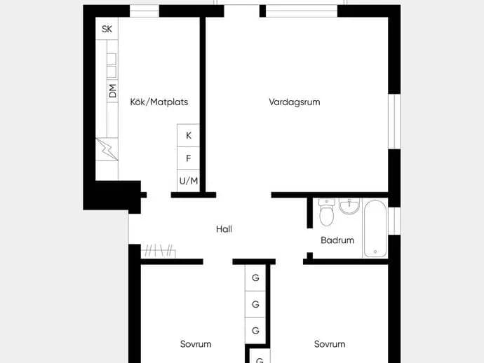Floor plan for Brånerydsvägen 18
