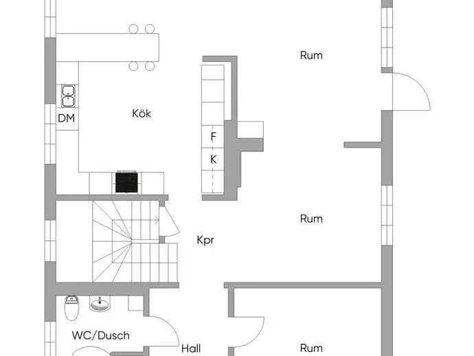Planritning för Solhemsgatan 8