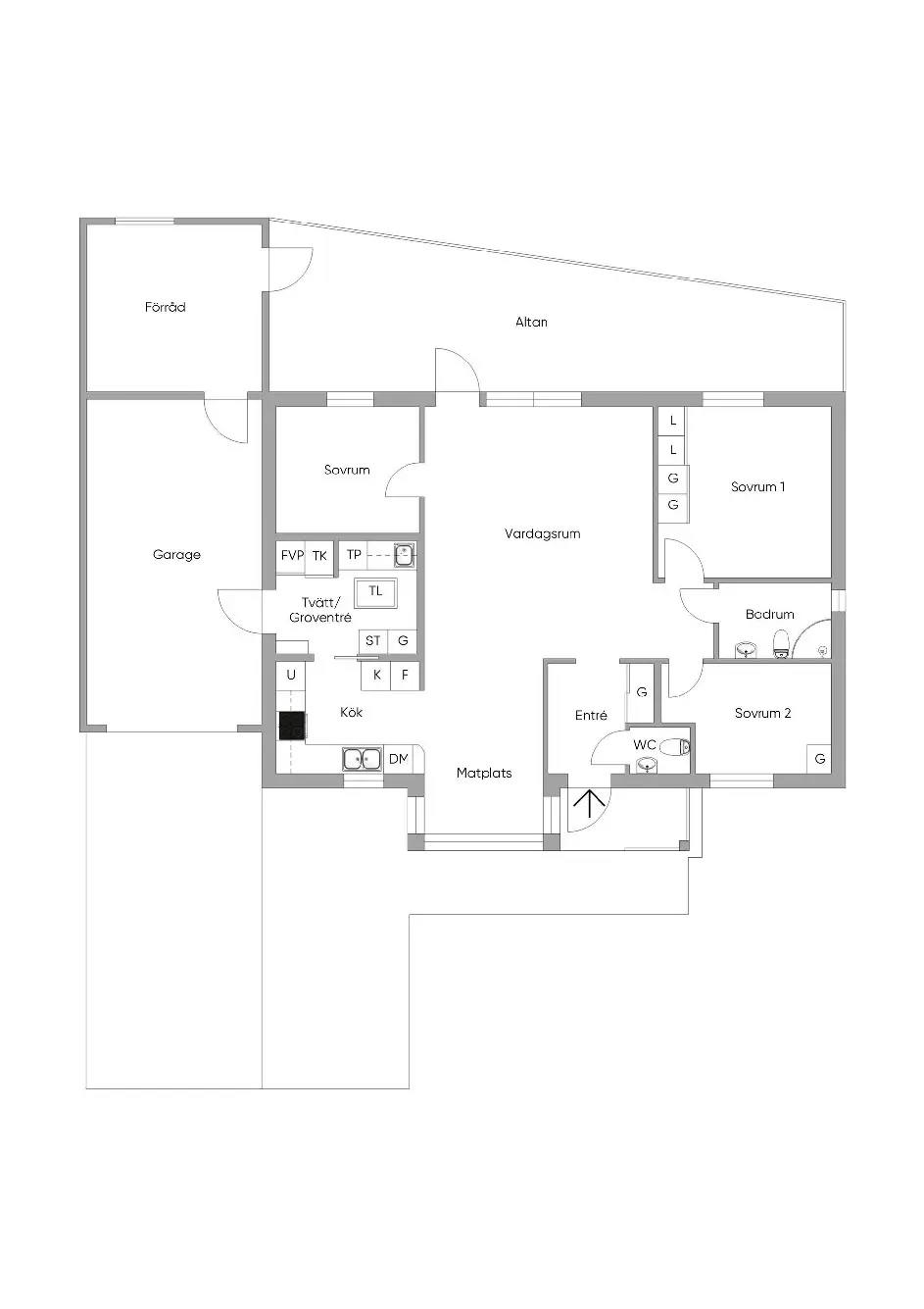 Floor plan for Odlarvägen 2