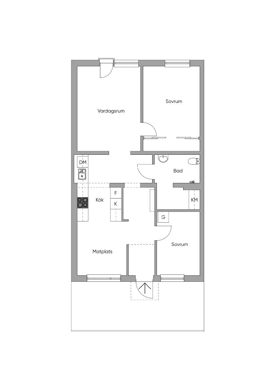 Planritning för Köpmansgatan 10