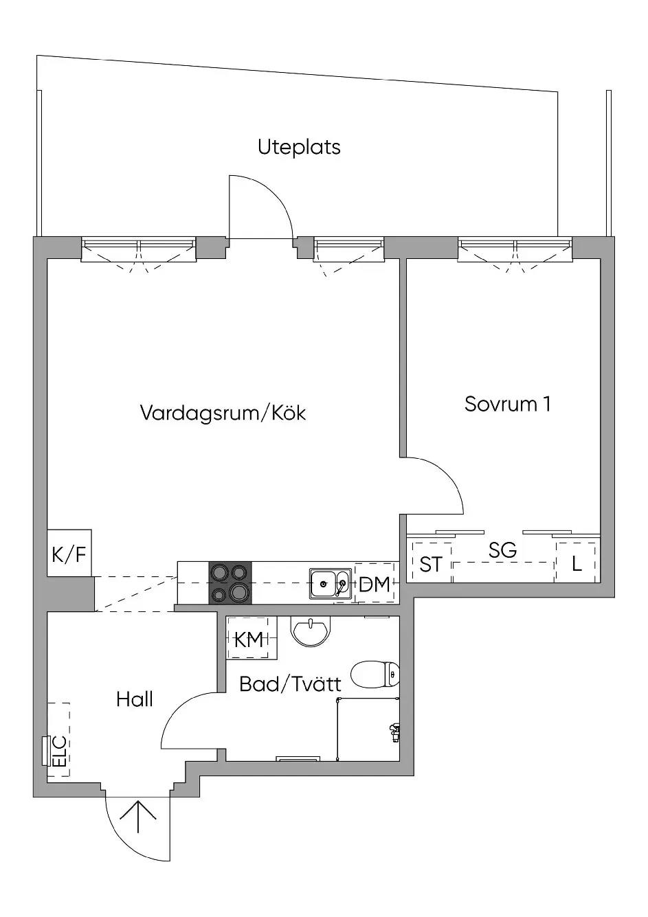 Planritning för Vintergaloppsgatan 32