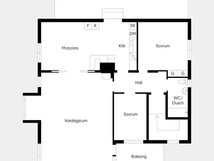 Floor plan for Videgatan 14