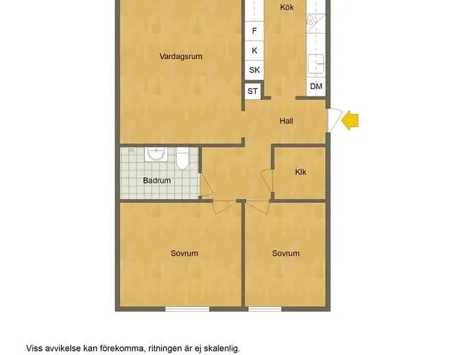 Floor plan for Kongahällagatan 60