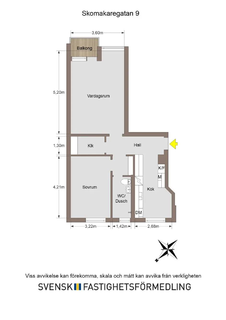 Planritning för Skomakaregatan 9