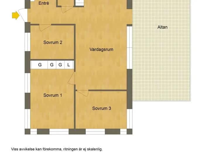 Planritning för Kaponjärsvägen 16