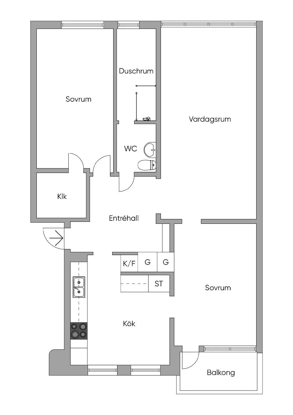 Planritning för Årjängsgatan 1B