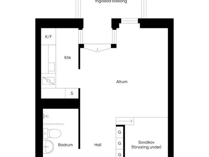 Floor plan for Odensvigatan 7