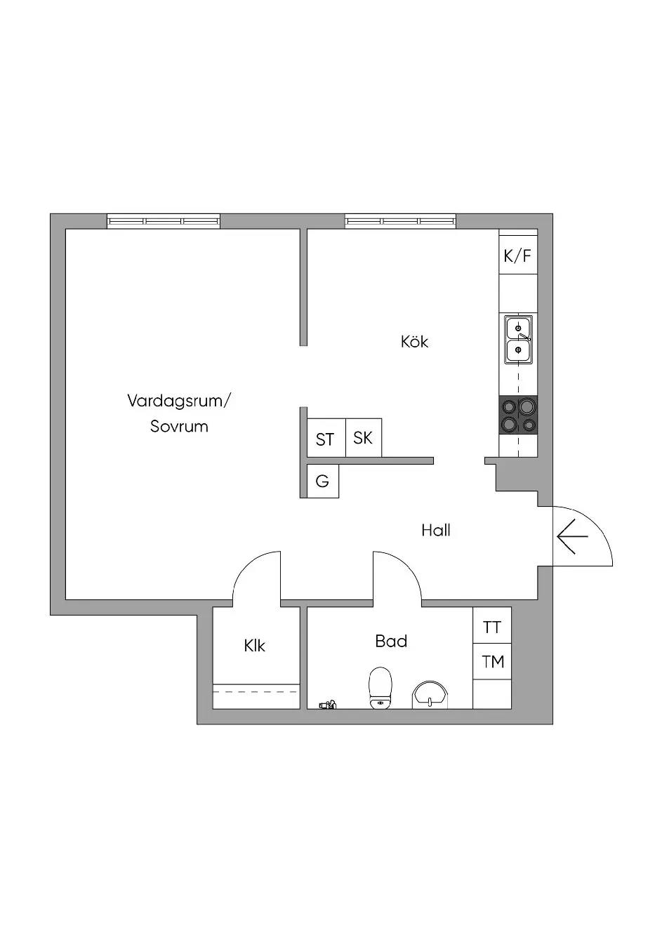 Floor plan for Arkens väg 8