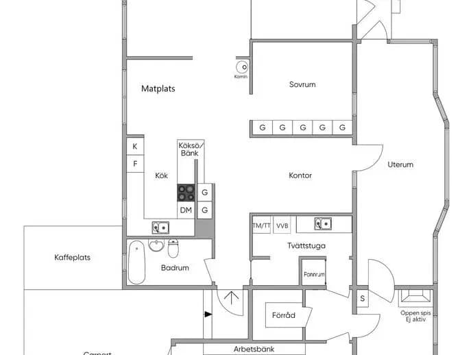 Floor plan for Lidvägen 8