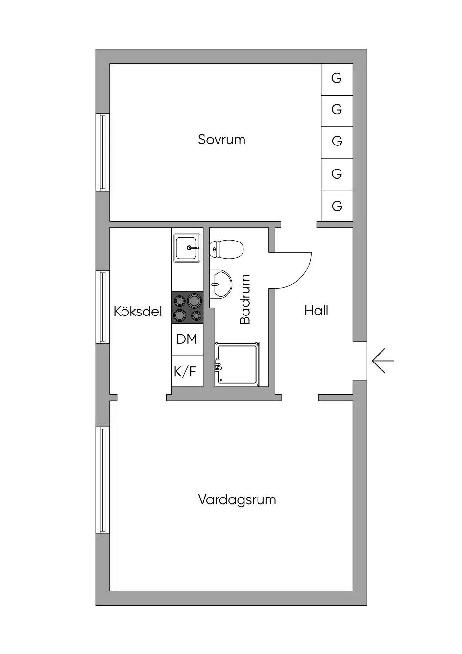 Floor plan for Oxens gata 264