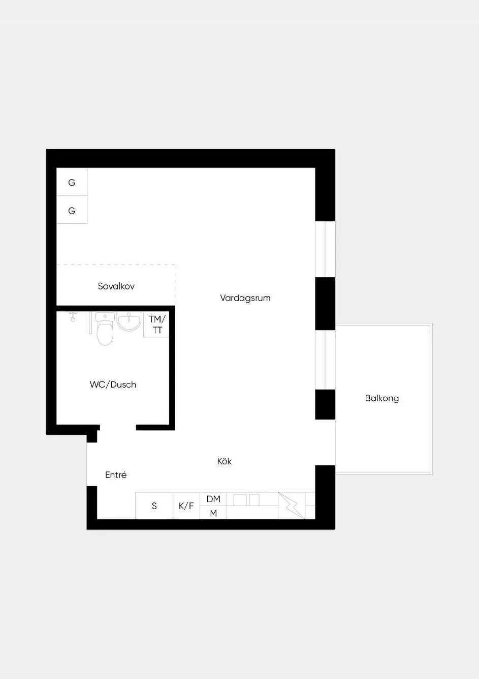 Planritning för Slottsgatan 41B
