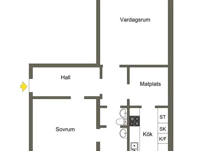 Floor plan for Domarebacken 12