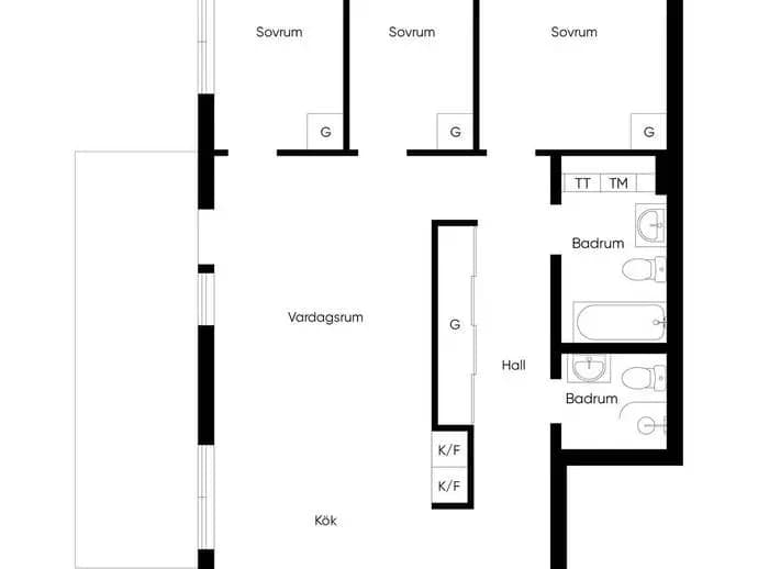 Planritning för Neptungatan 4