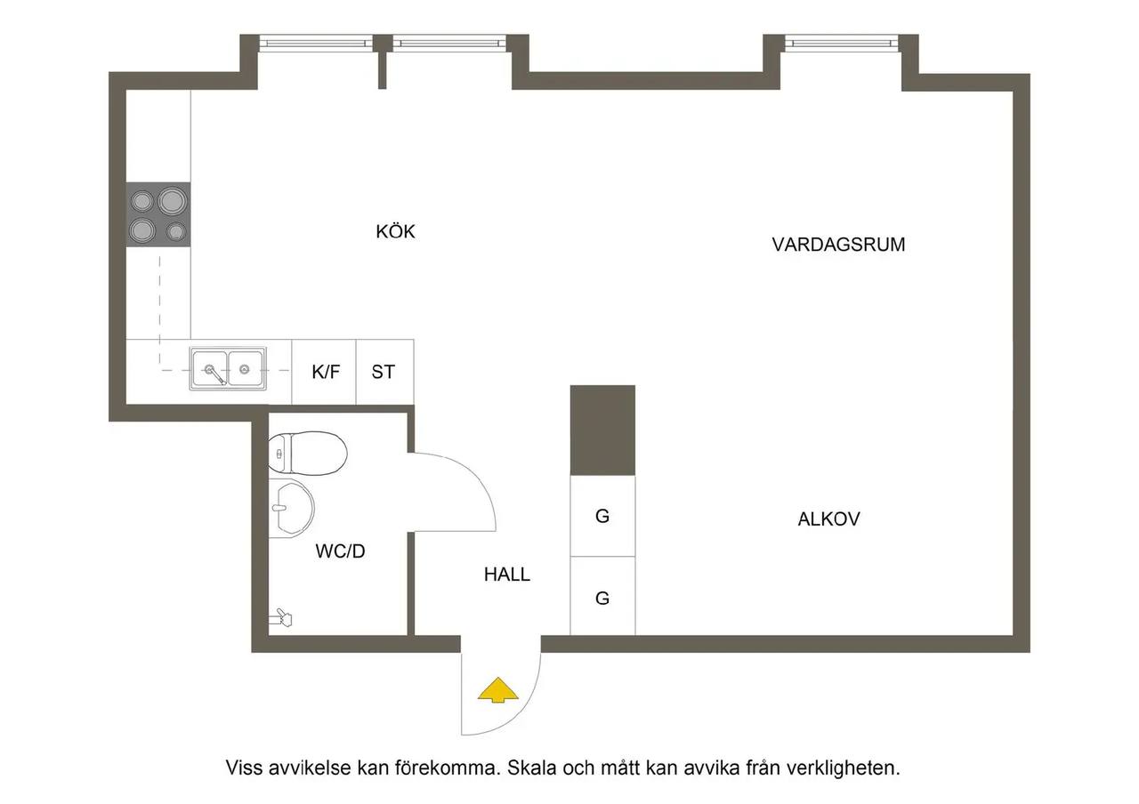 Floor plan for Kopparvägen 10